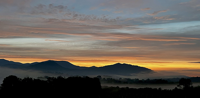 Asheville Mountains Sunset